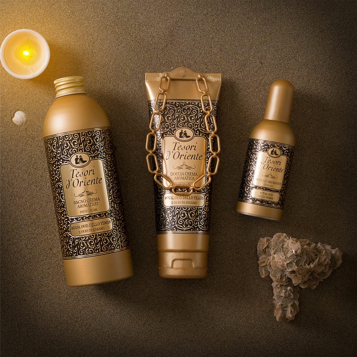 Produkt TESORI D'ORIENTE Płyny do kąpieli Płyn do kąpieli TESORI D'Oriente Royal Oud 500ml 053128