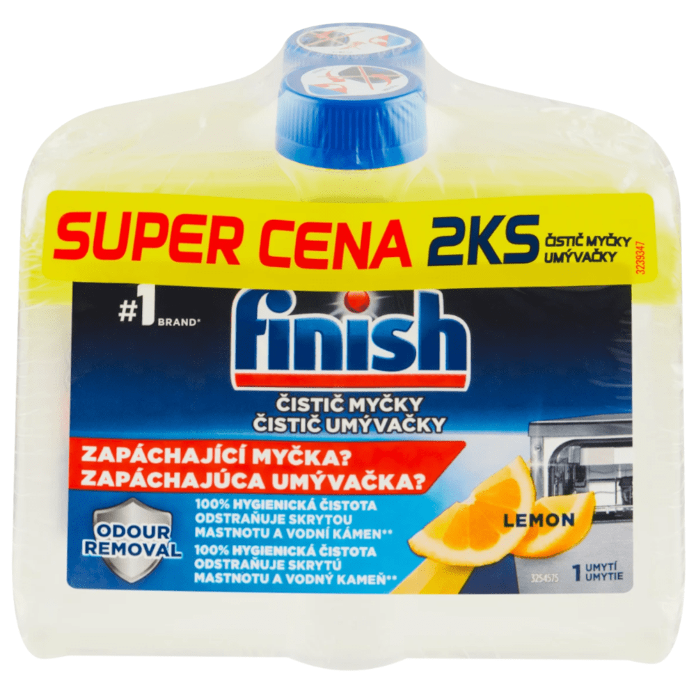 Produkt FINISH płyny do zmywarki Płyn do czyszczenia zmywark FINISH Lemon DUO Dishwasher Cleaner 2x250ml 021241