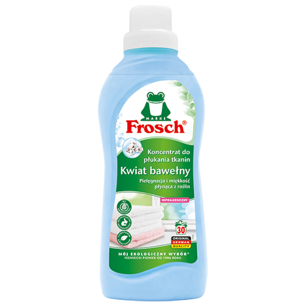 Produkt FROSCH Płyny i żele do prania Płyn do płukania FROSCH Cotton Blossom koncentrat 750 ml 001704