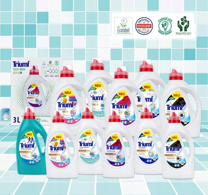 Produkt TRIUMF Płyny i żele do prania Płyn do prania TRIUMF Sport koncentrat 25 prań 1 l Paleta 576 sztuk K_019326_576