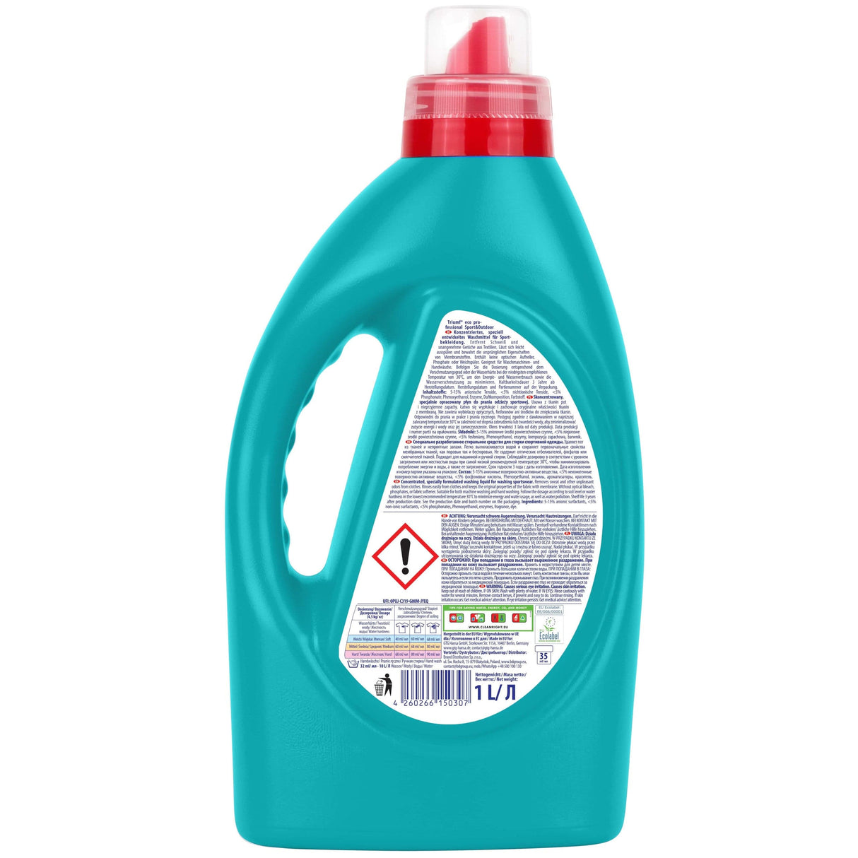 Produkt TRIUMF Płyny i żele do prania Płyn do prania TRIUMF Sport koncentrat 25 prań 1 l Paleta 576 sztuk K_019326_576