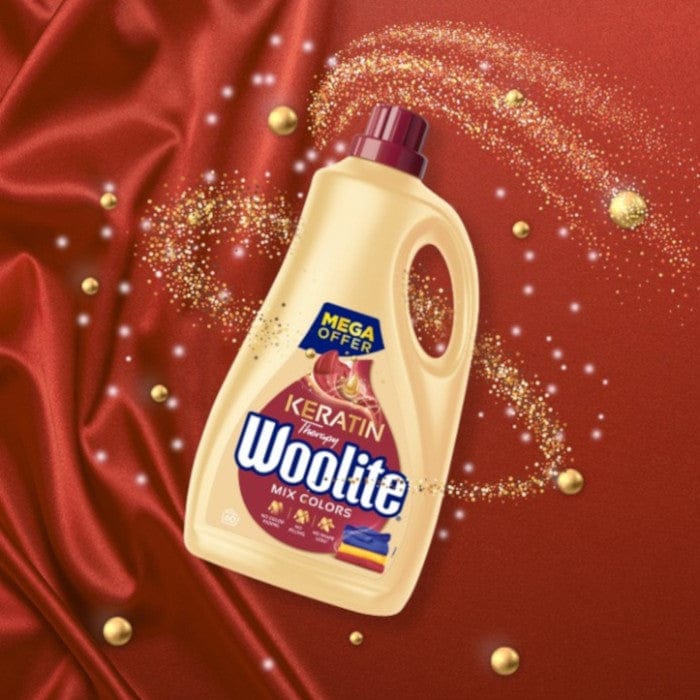 Produkt WOOLITE Płyny i żele do prania Płyn do prania WOOLITE Keratin Therapy biały kolor czarny MIX 60 prań 3x 3,6 l Z00531