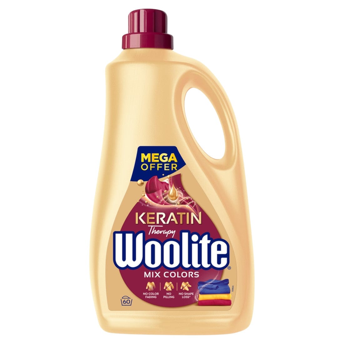 Produkt WOOLITE Płyny i żele do prania Płyn do prania WOOLITE Keratin Therapy biały kolor czarny MIX 60 prań 3x 3,6 l Z00531
