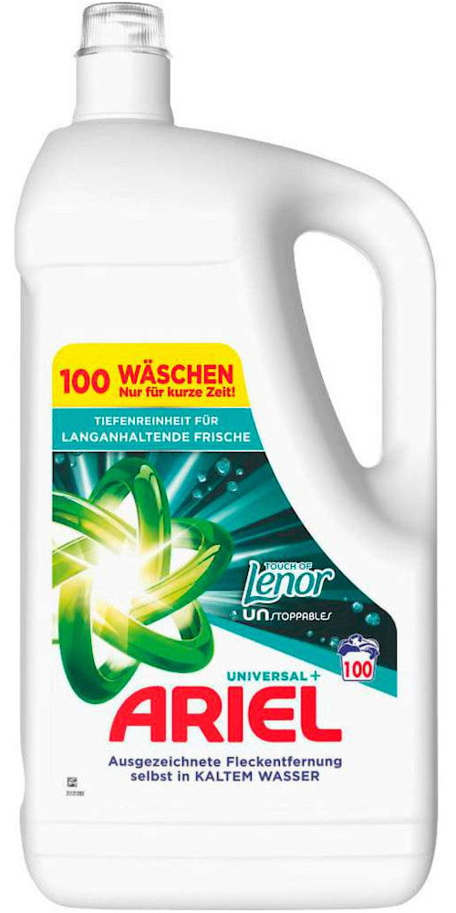 Produkt ARIEL Płyny i żele do prania Żel do prania ARIEL Universal+ Touch Of Lenor Unstoppables 100 prań 5l 004499