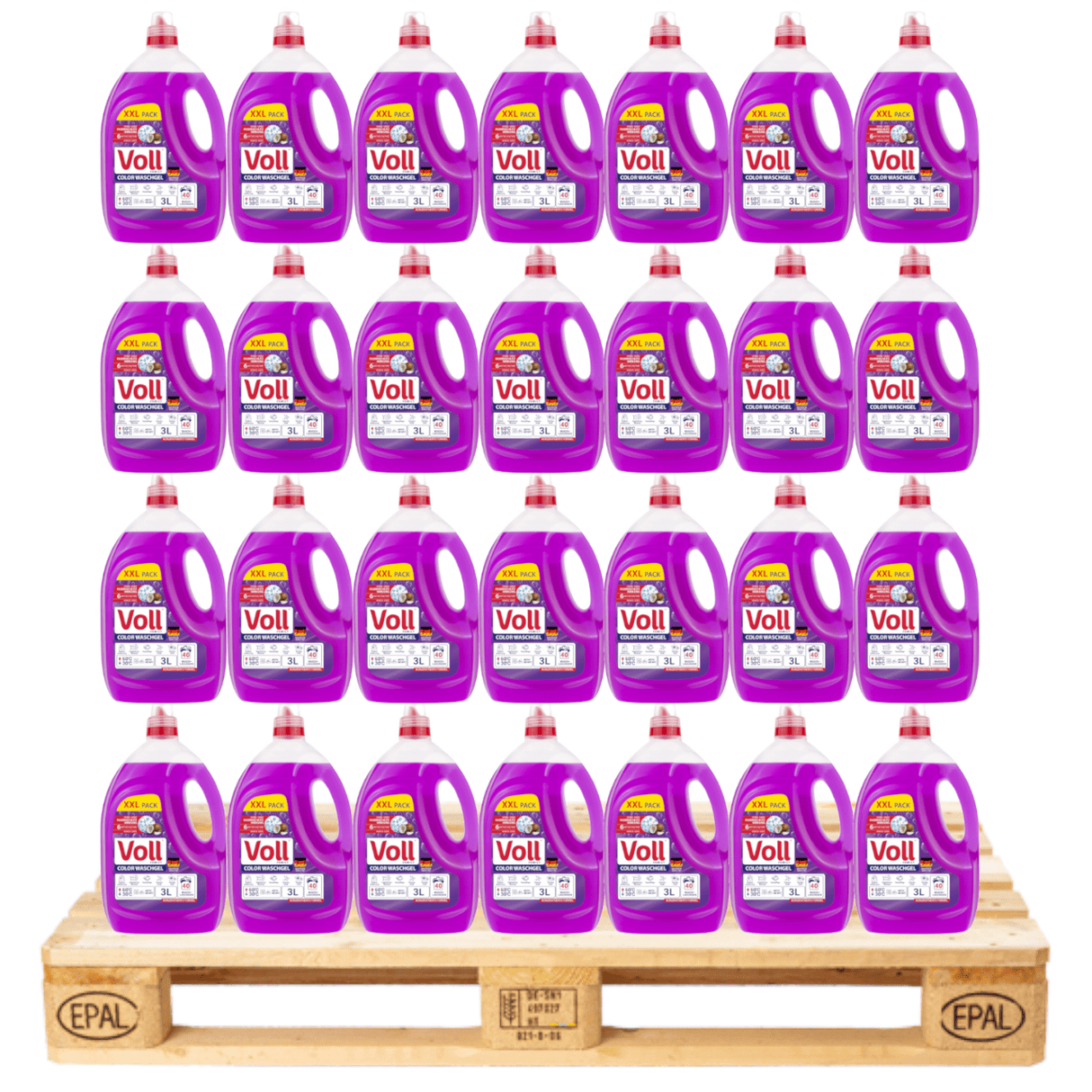 Produkt VOLL Płyny i żele do prania Żel do prania kolorowych niemiecki DE VOLL Color 40 prań 3 l Paleta 160 opakowań K_037616_160