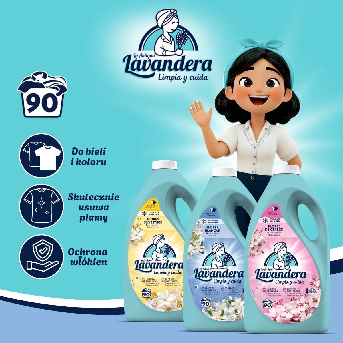 Produkt LAVANDERA Płyny i żele do prania Żel do prania LAVANDERA Mix zapachów 3x 4,5L Z00970