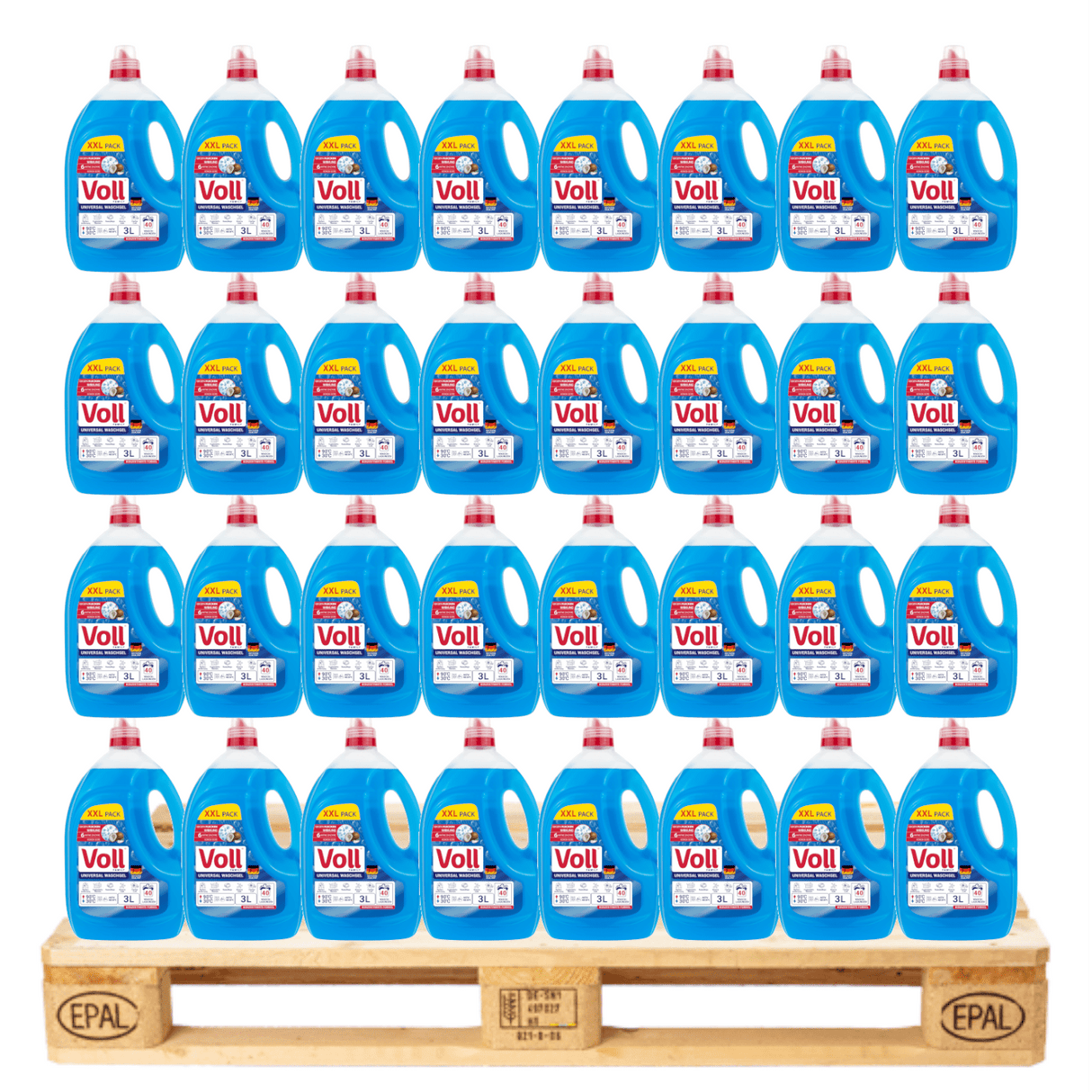 Produkt VOLL Płyny i żele do prania Żel do prania VOLL Universal 40 prań 3 l Paleta 160 sztuk K_037617_160