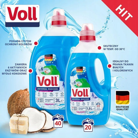Produkt VOLL Płyny i żele do prania Żel do prania VOLL Universal 40 prań 3 l 021377