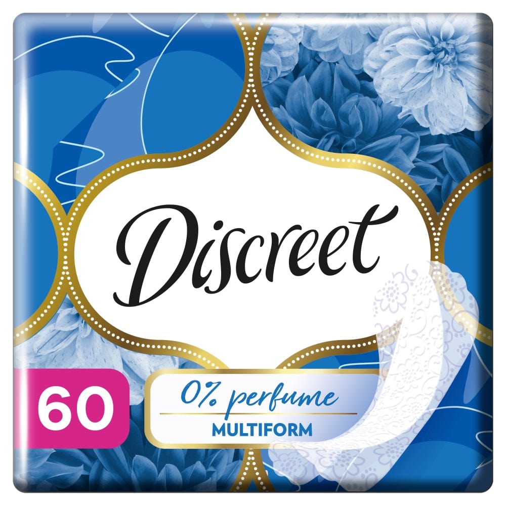 Produkt DISCREET Podpaski Wkładki higieniczne DISCREET Multiform 0% Air 60szt 019279