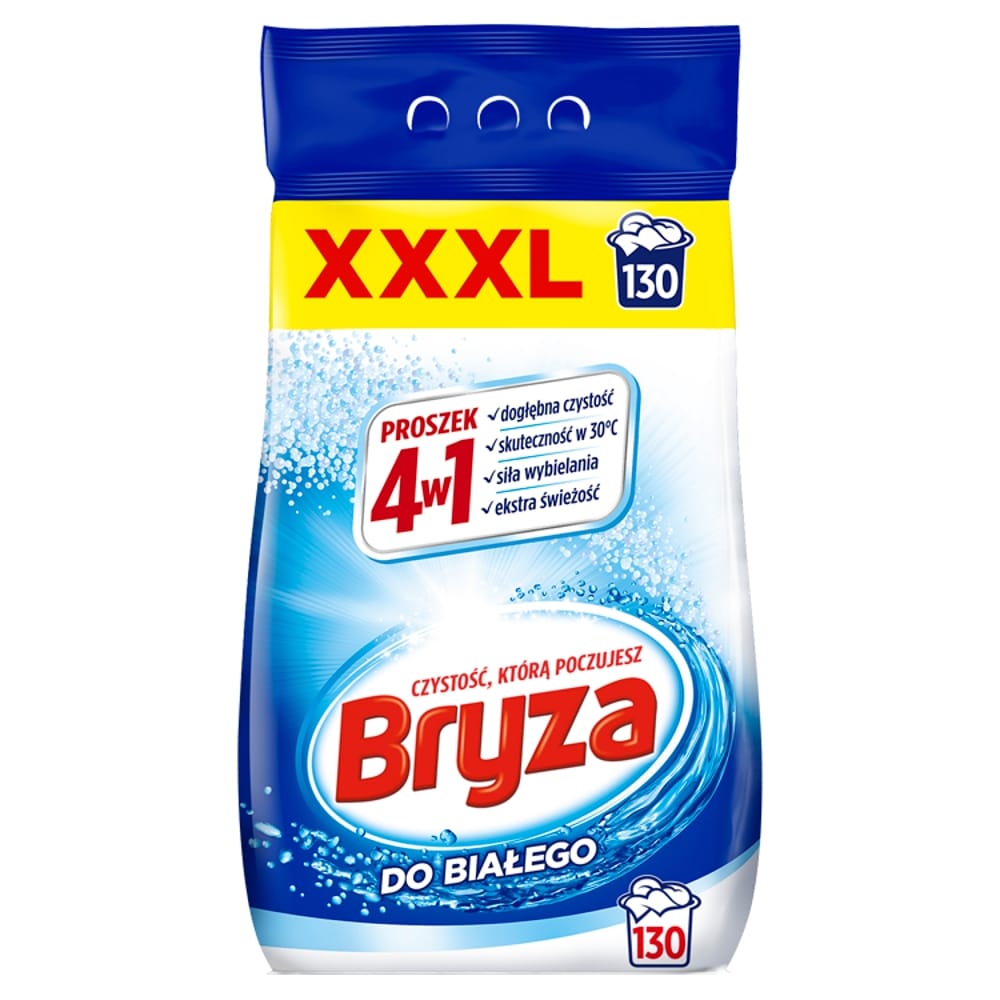 Produkt BRYZA Proszek do prania BRYZA 4w1 Białe + Kolor XXXL 130 prań 2x 8,45 kg Z00585