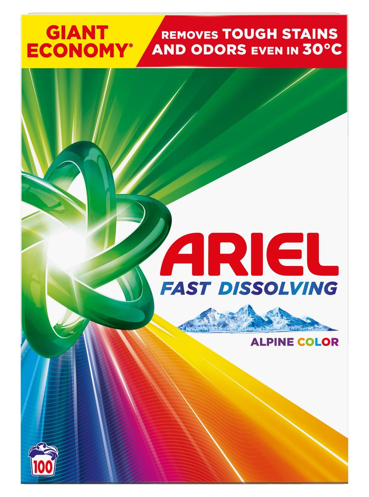Produkt ARIEL Proszki do prania Proszek do prania ARIEL Alpine Color do koloru 100 prań 5,5 kg 004448