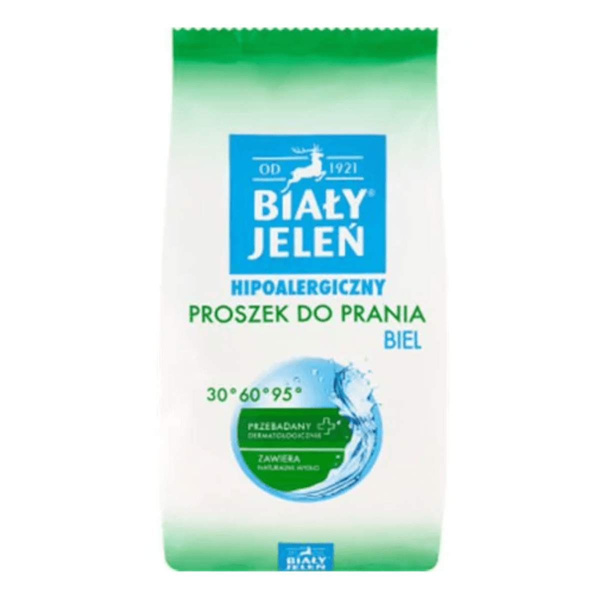 Produkt BIAŁY JELEŃ Proszki do prania Proszek do prania BIAŁY JELEŃ hipoalergiczny do białego 1,5kg 003057