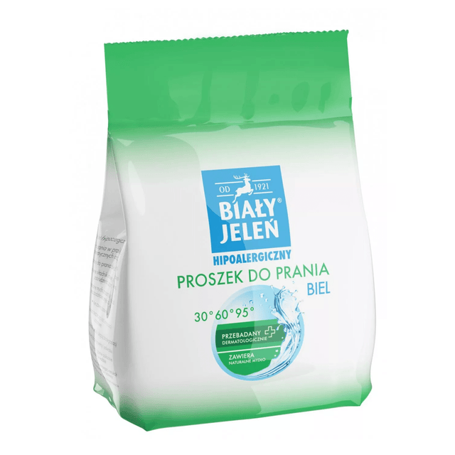 Produkt BIAŁY JELEŃ Proszki do prania Proszek do prania BIAŁY JELEŃ hipoalergiczny do białego 1,5kg 003057
