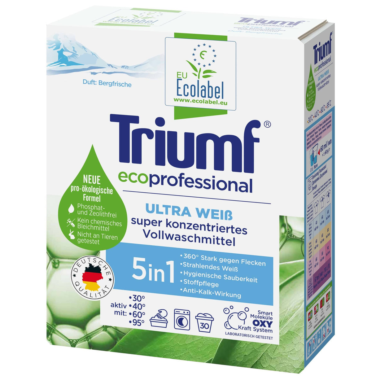 Produkt TRIUMF Proszki do prania Proszek do prania TRIUMF White 30 prań 1,8 kg Paleta 360 K_023162_360
