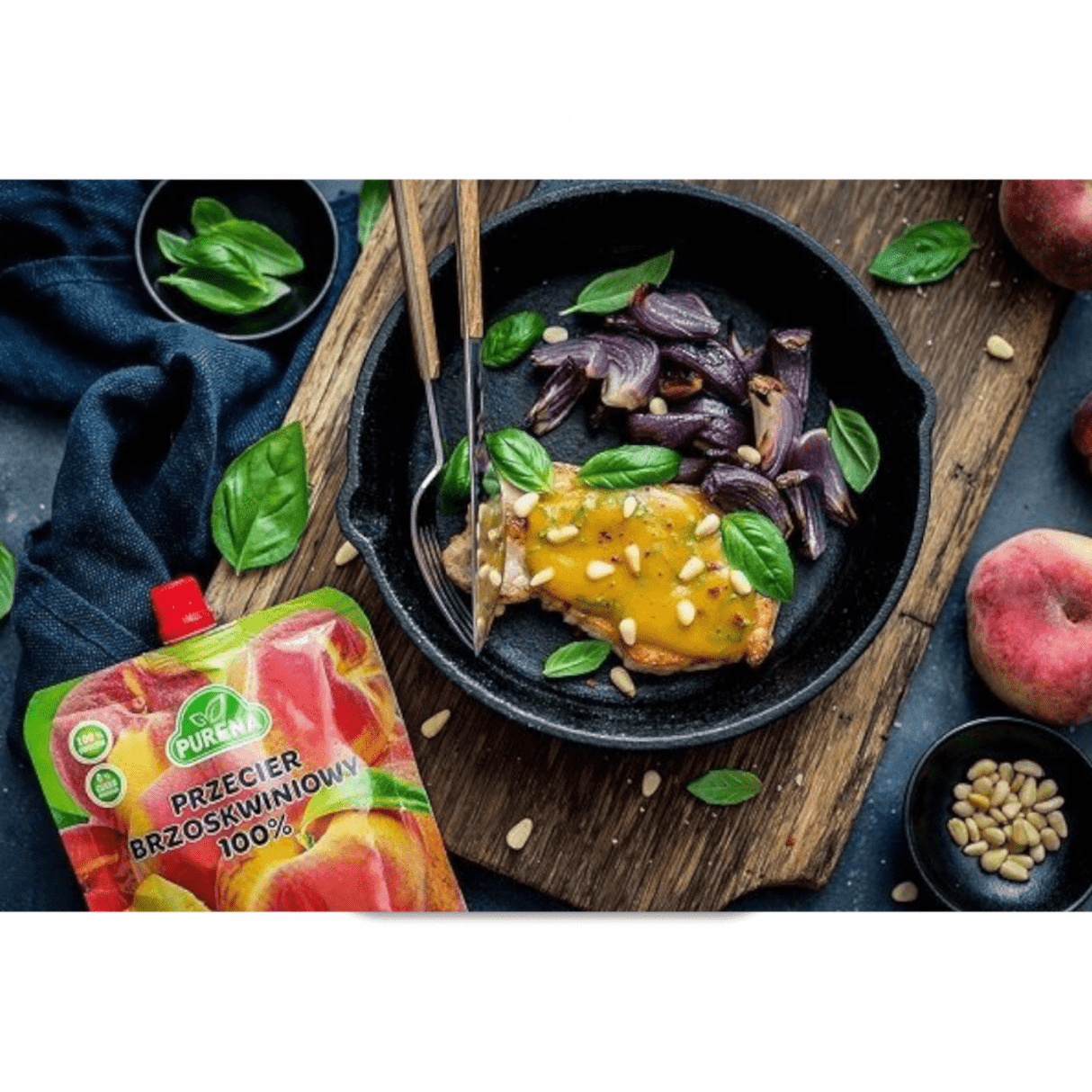 Produkt PURENA Przecier brzoskwiniowy 100% PURENA Mus owocowy 1 kg 003320