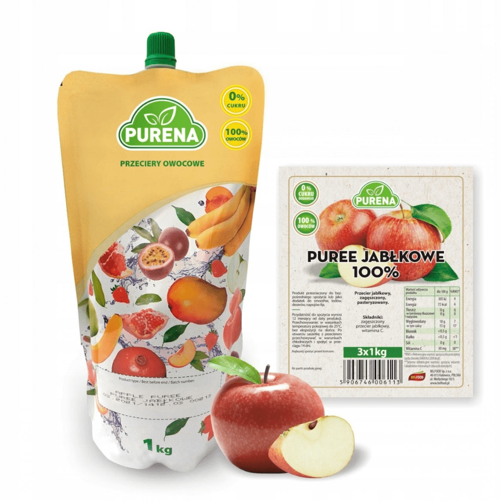 Produkt PURENA Przecier Przecier jabłkowy 100% PURENA Mus owocowy 1 kg 003318