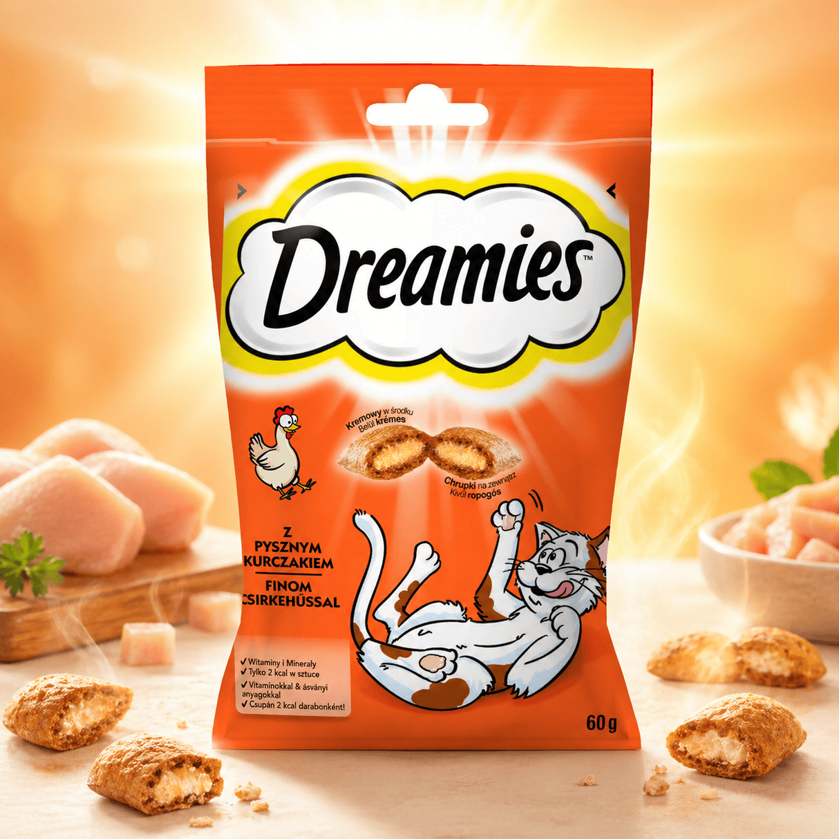 Produkt DREAMIES Przysmak dla kota DREAMIES z kurczakiem 60 g 009582