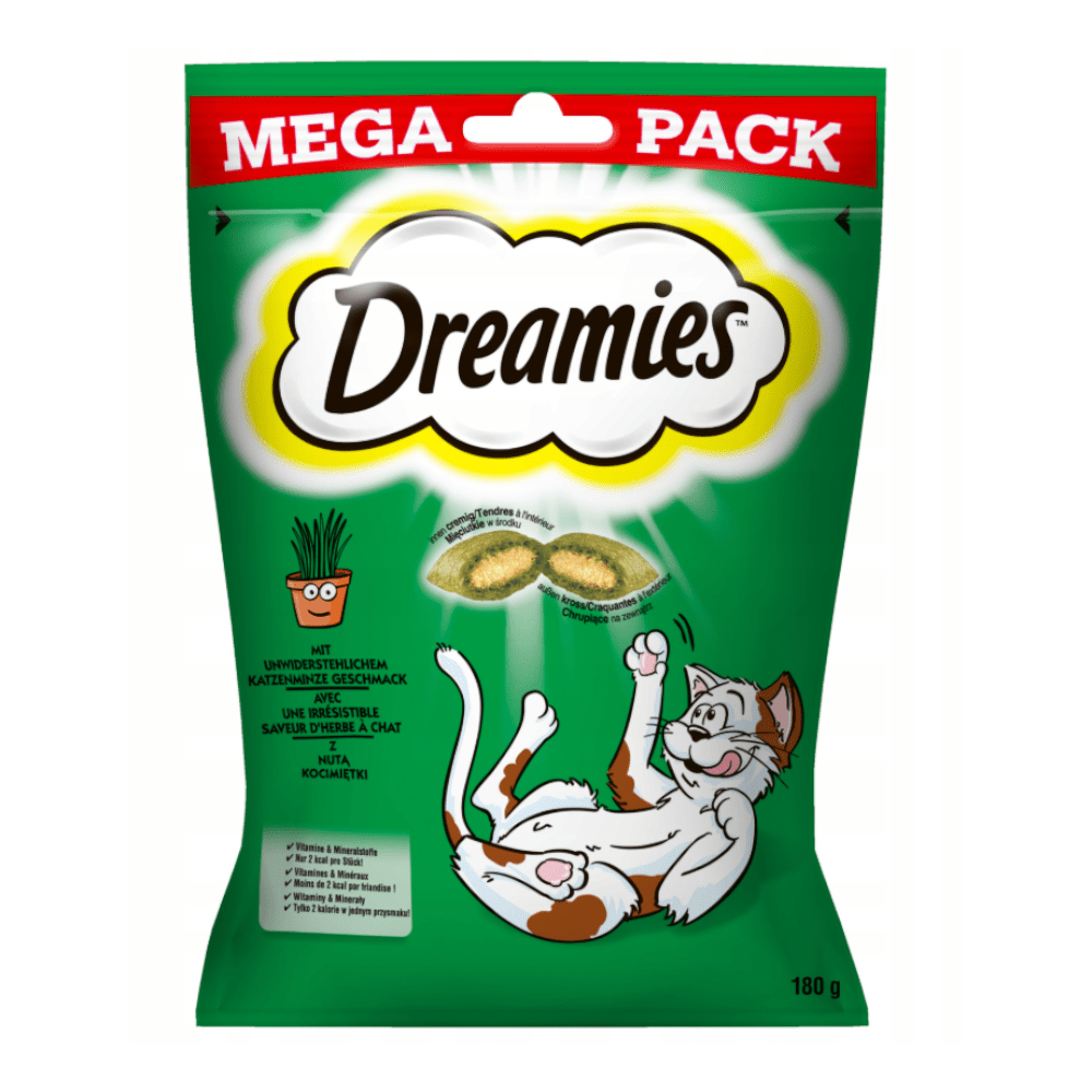 Produkt DREAMIES Przysmak dla kota DREAMIES z nutą Kocimiętki 180g 003304