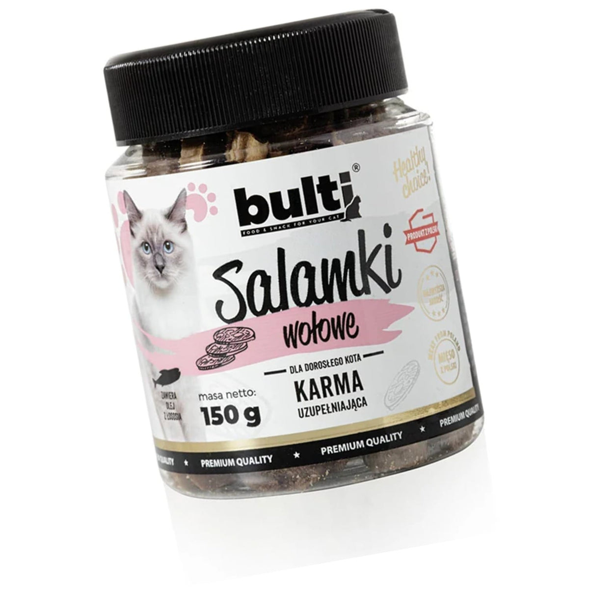 Produkt BULT Przysmaki dla Kota Przysmak dla kota BULT Salamki wołowe 150g 005676