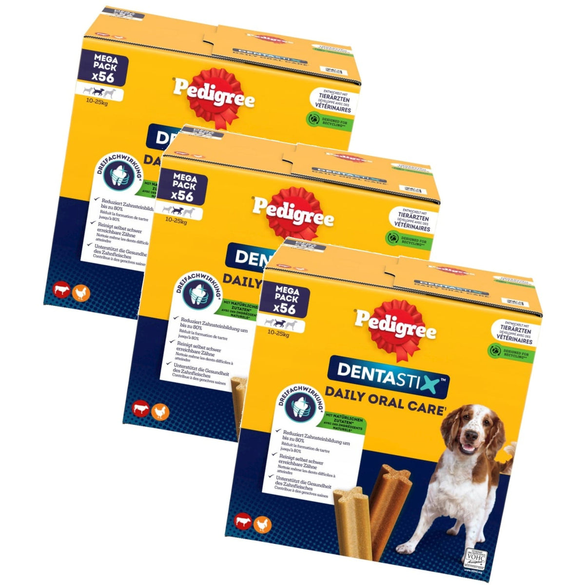 Produkt PEDIGREE Przysmaki dla psa 3x Przysmak dla psa PEDIGREE DentaStix średnie rasy 56szt (8x180g) K_034541_3