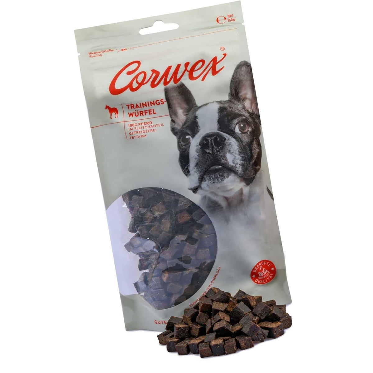 Produkt CORWEX Przysmaki dla psa CORWEX Premium Kostki Treningowe z Koniną Przysmak dla Psa 250g 006457