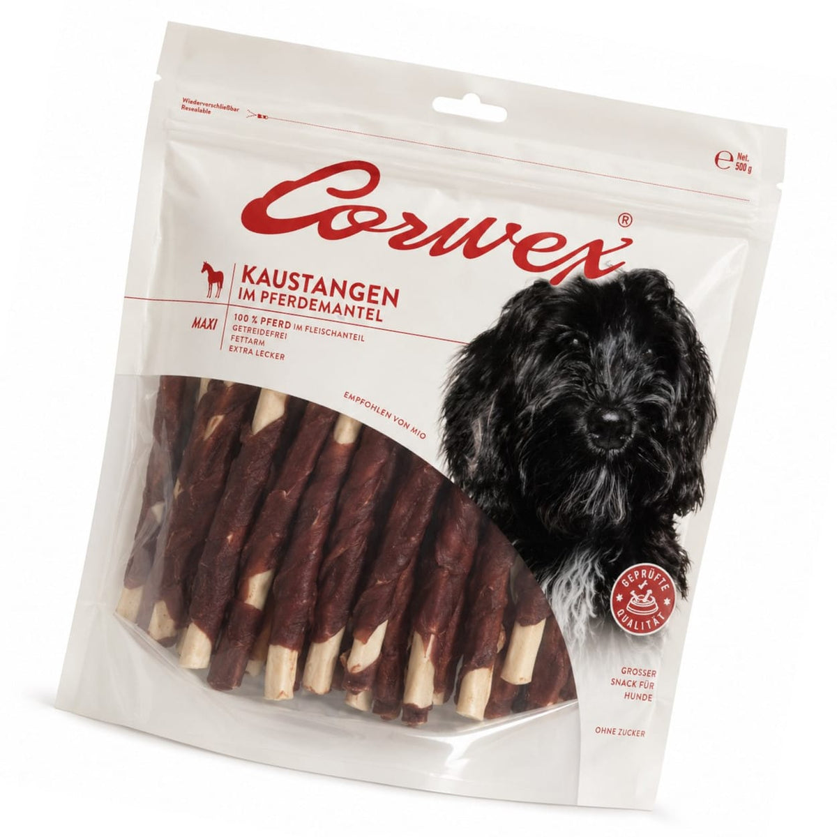 Produkt CORWEX Przysmaki dla psa CORWEX Premium Pałeczki Owinięte Koniną Gryzak dla Psa 500g 006443