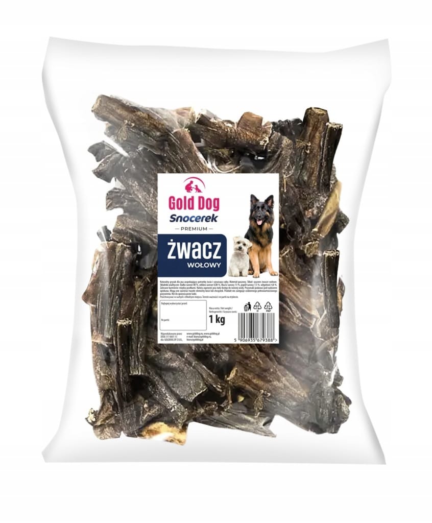 Produkt WHISKAS Przysmaki dla psa GOLD DOG Snocerek Premium Żwacz wołowy 1 kg 005658