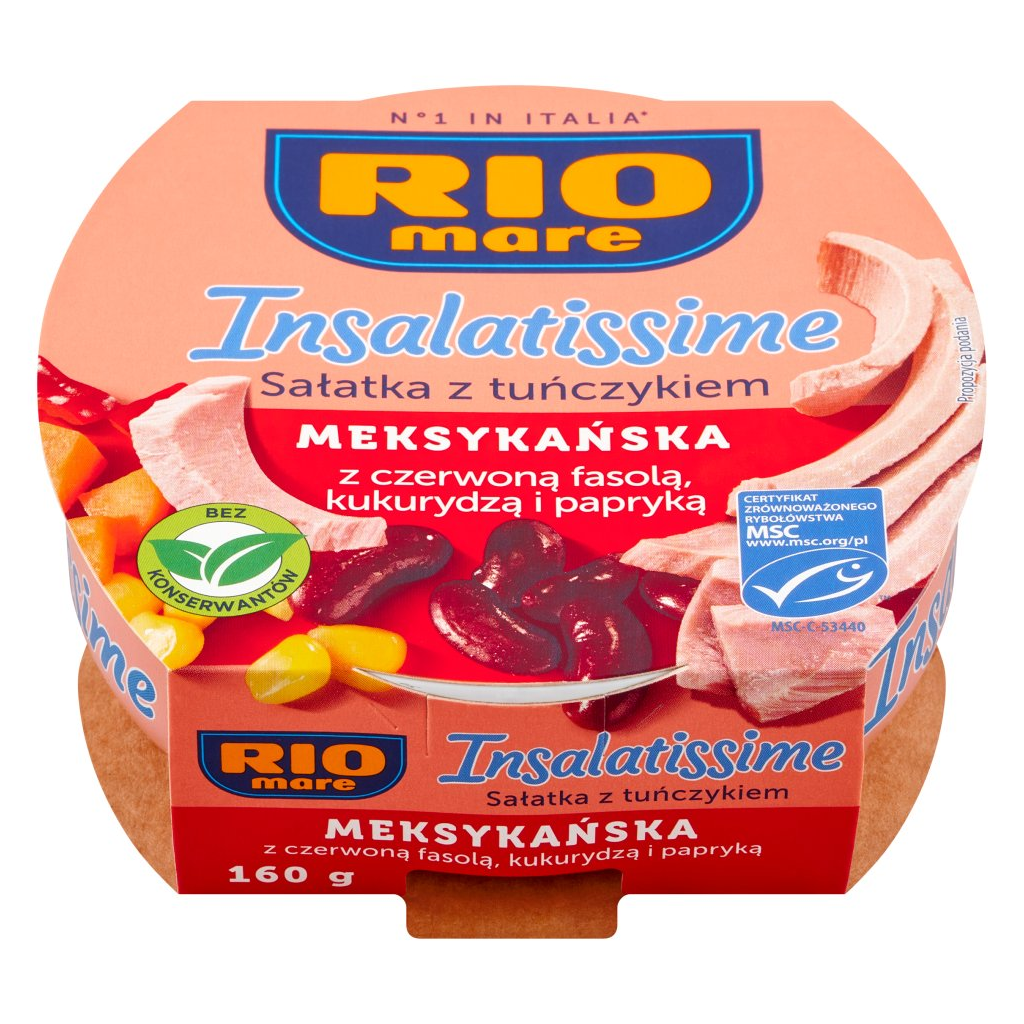 Produkt Rio Mare Ryby Sałatka meksykańska z tuńczykiem RIO MARE puszka 160g 015907