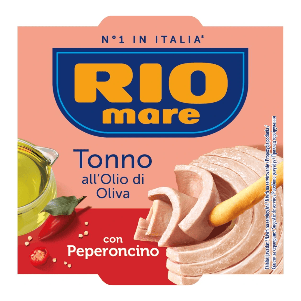 Produkt Rio Mare Ryby Tuńczyk w oliwie z oliwek z papryką chili RIO MARE puszka 120g 004868