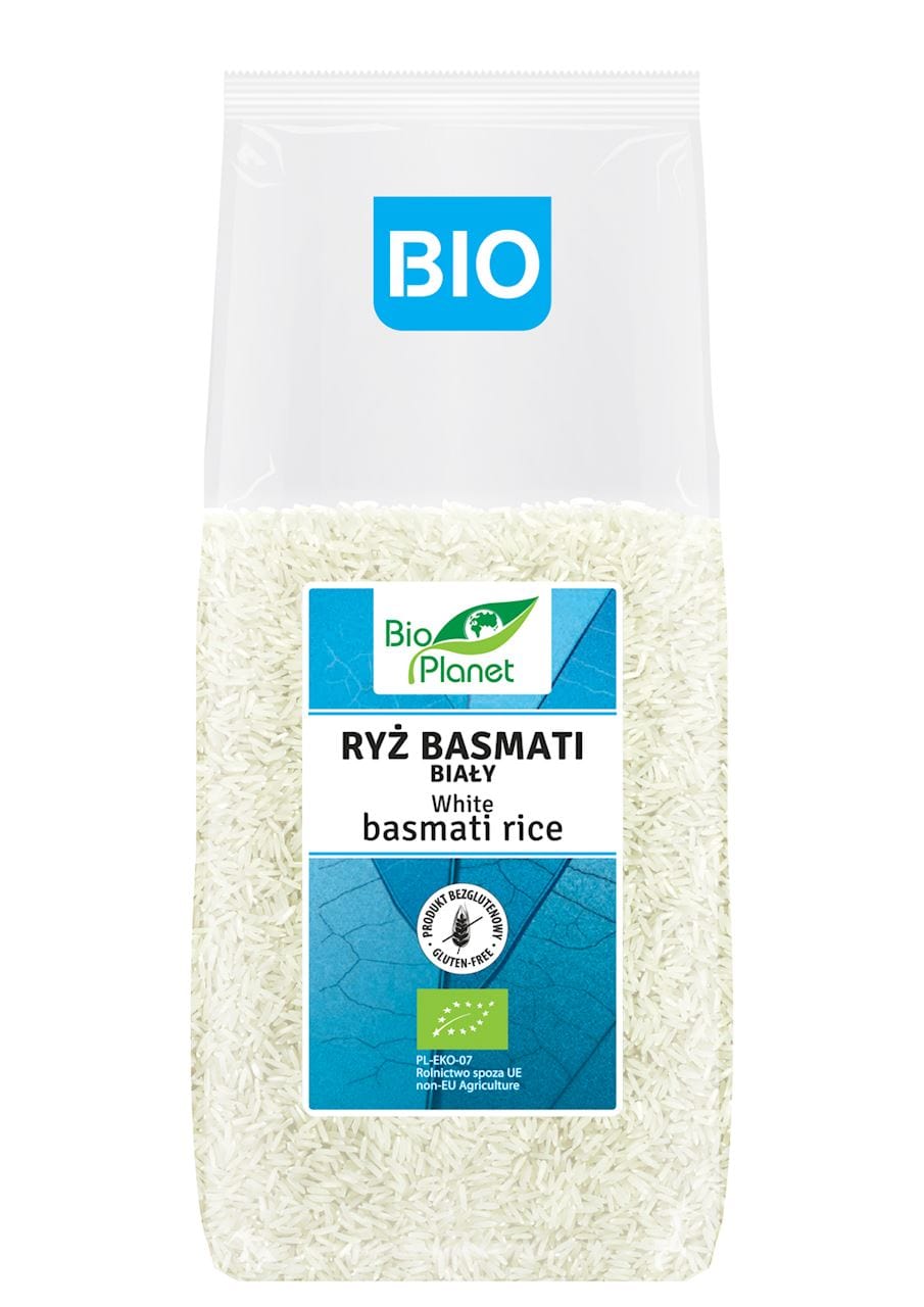 Produkt BIO PLANET - seria NIEBIESKA (ryże, kasze, ziarna) RYŻ BASMATI BIAŁY BEZGLUTENOWY BIO 1 kg - BIO PLANET 5902983782810