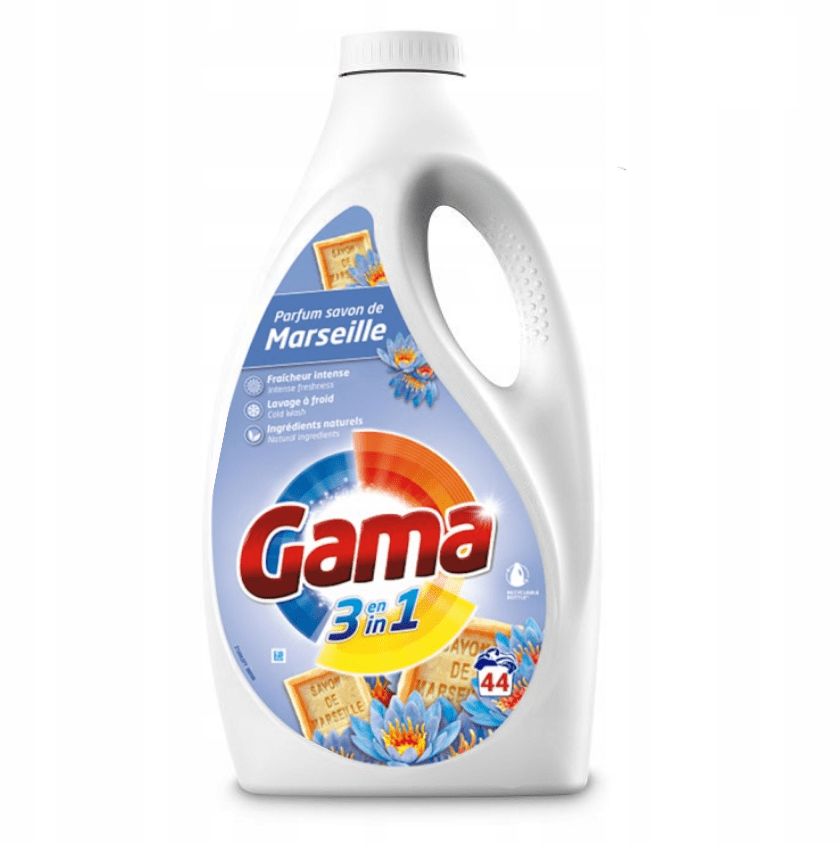 Produkt GAMA Skoncenrowany Żel do prania GAMA Marseille 44 prania 1,98l 052634