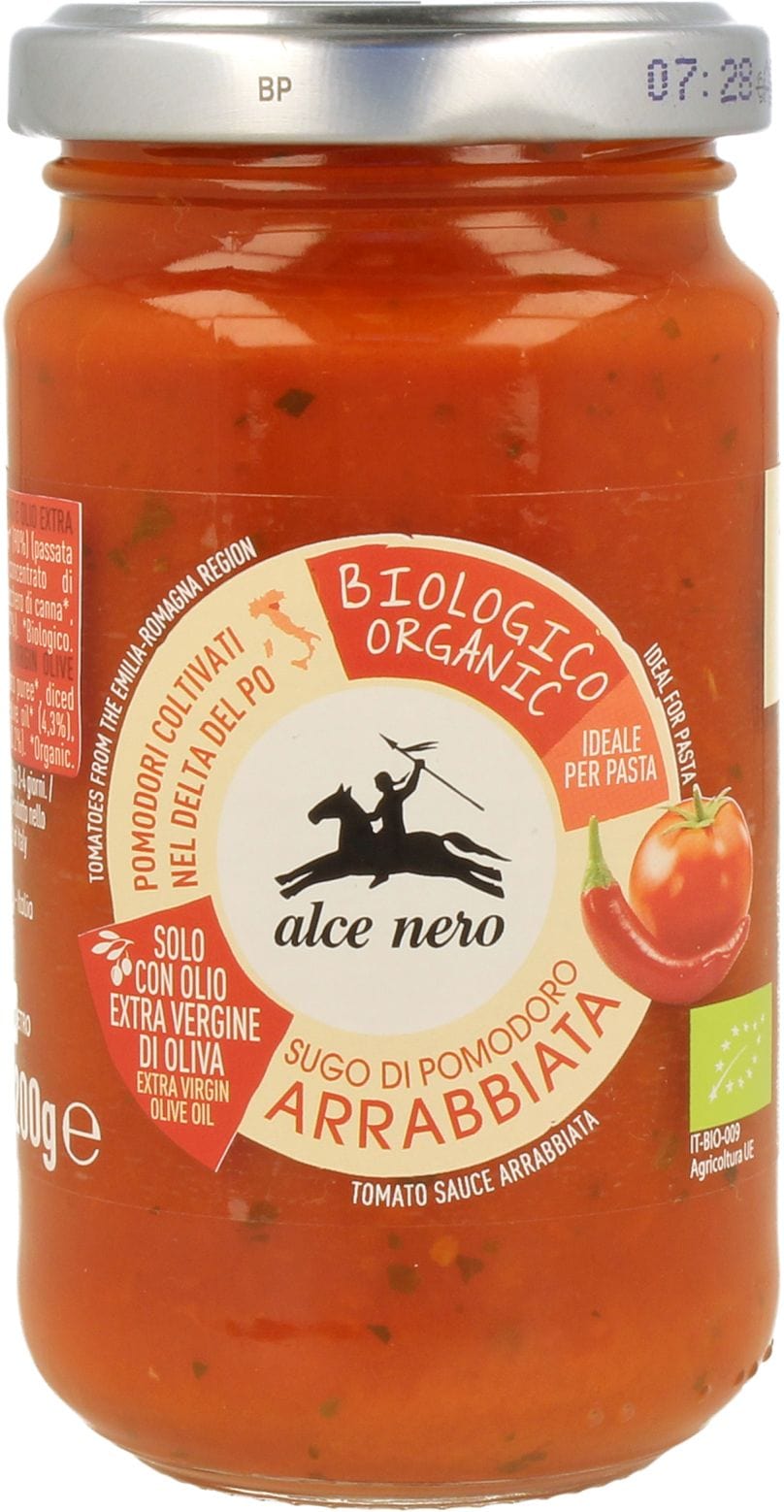 Produkt ALCE NERO (włoskie produkty) SOS POMIDOROWY Z CHILI ARRABBIATA BIO 350 g - ALCE NERO 8009004810815