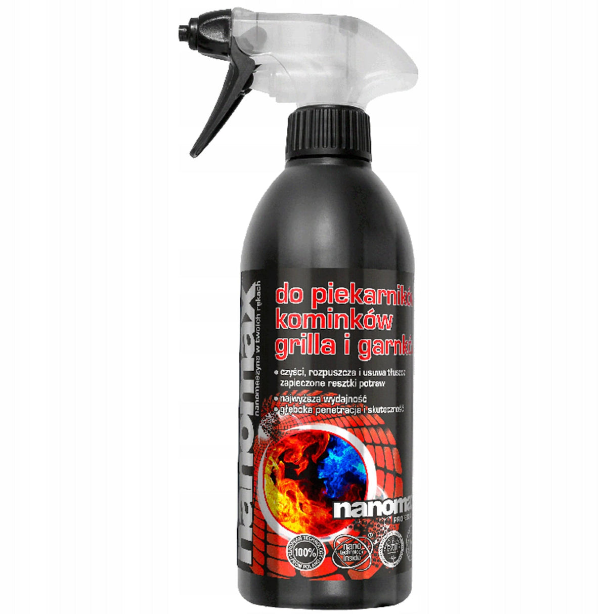 Produkt NANOMAX Środki do kuchni Płyn do czyszczenia piekarników, kominków i grilla NANOMAX Atomizer 500ml 019718
