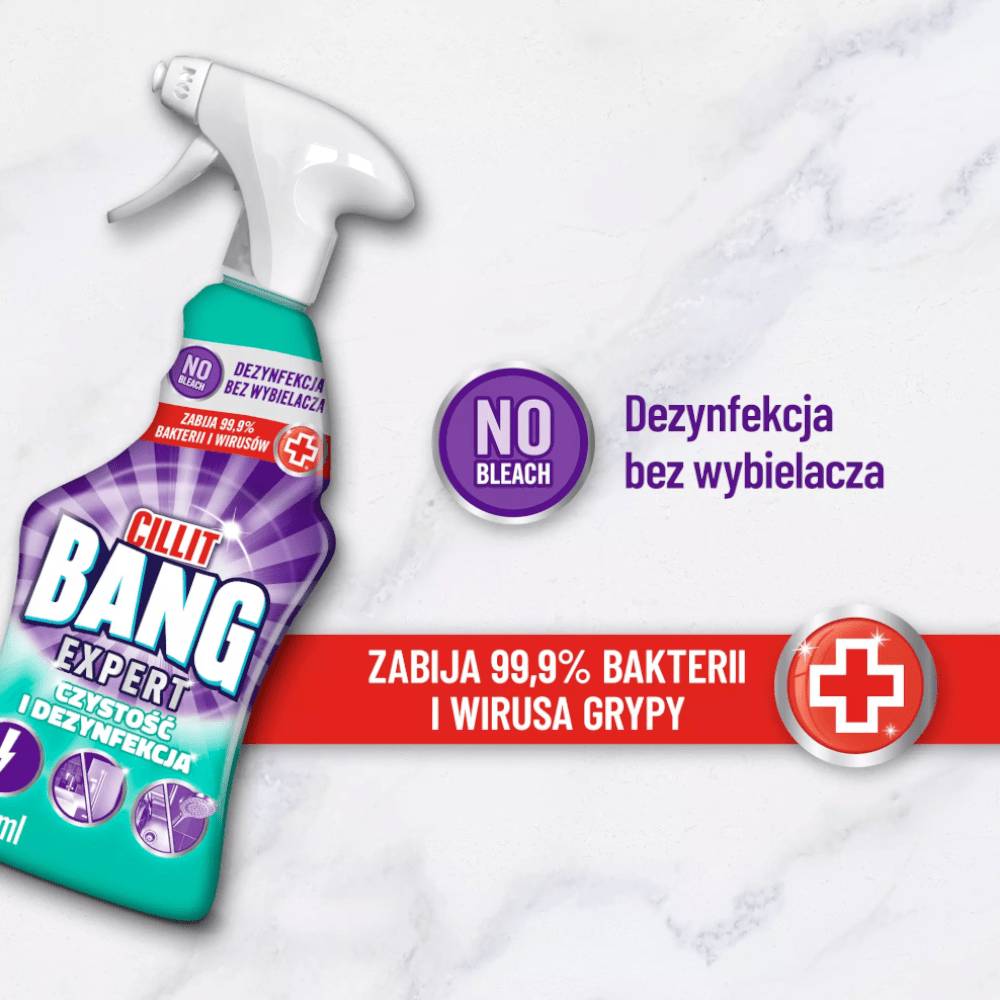 Produkt CILLIT BANG Środki do łazienki Spray do czyszczenia i dezynfekcji CILLIT Bang EXPERT Universal Hygiene 750ml 003292