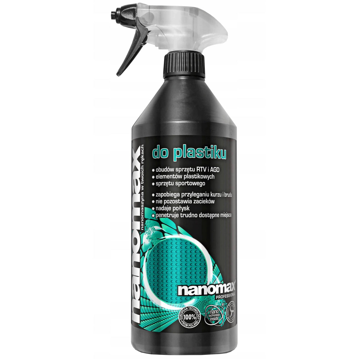 Produkt NANOMAX Środki specjalistyczne Płyn do czyszczenia plastiku NANOMAX obudowy RTV, AGD, zabawki 1l 025242