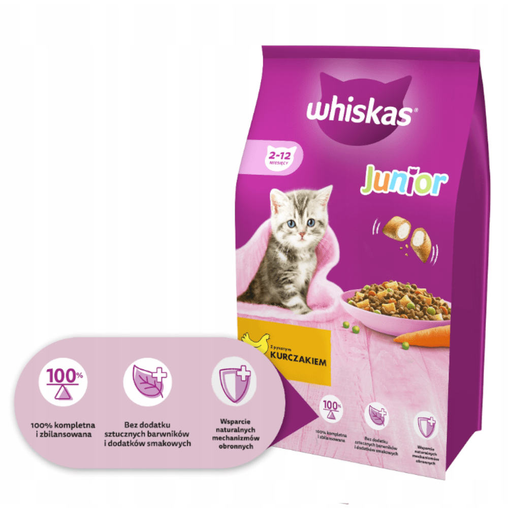 Produkt WHISKAS Sucha Karma dla kociąt WHISKAS Junior z Kurczakiem 14kg 036574