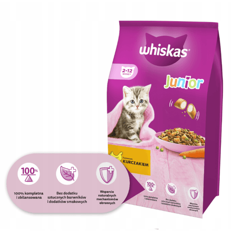 Produkt WHISKAS Sucha Karma dla kociąt WHISKAS Junior z Kurczakiem 14kg 036574