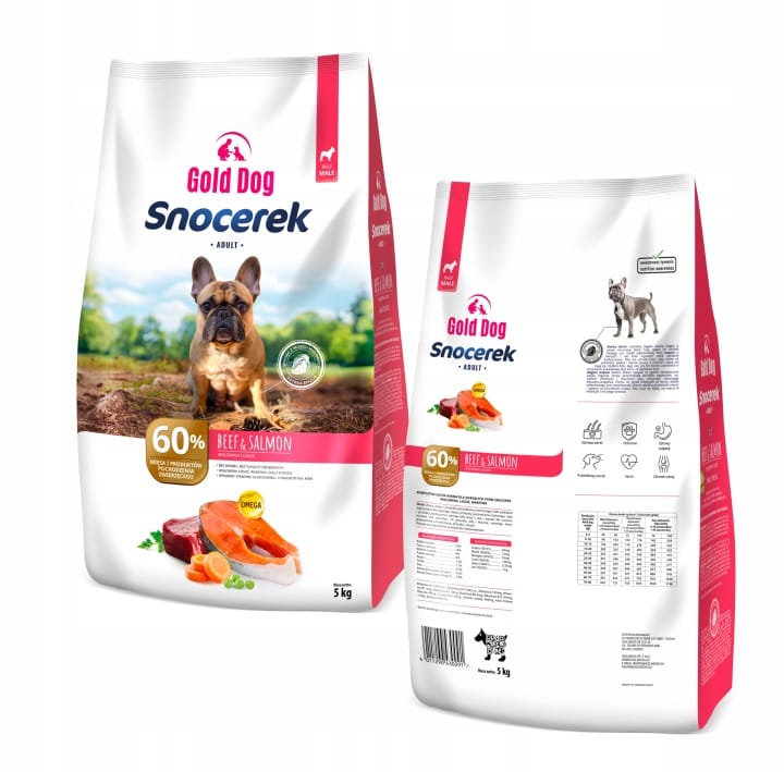 Produkt WHISKAS Sucha karma dla psa GOLD DOG Snocerek Beef & Salmon Karma dla psa 5 kg 005643