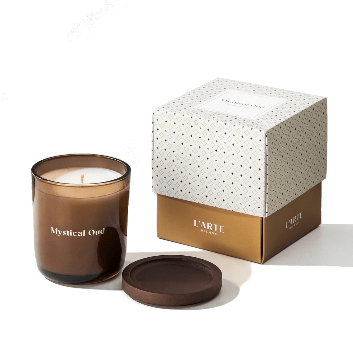 Produkt L'ARTE MILANO Świece zapachowe Świeca zapachowa L'ARTE MILANO "Mystical Oud" z wosku sojowego 220 g 052844