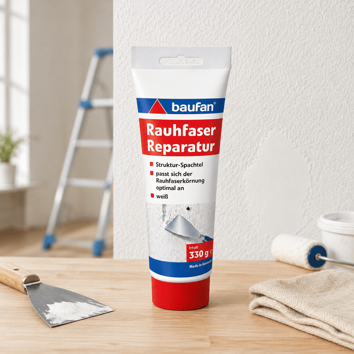 Produkt BAUFAN Szpachla naprawcza do tapet raufaza BAUFAN Textured Wall Repair Filler 330g 006141