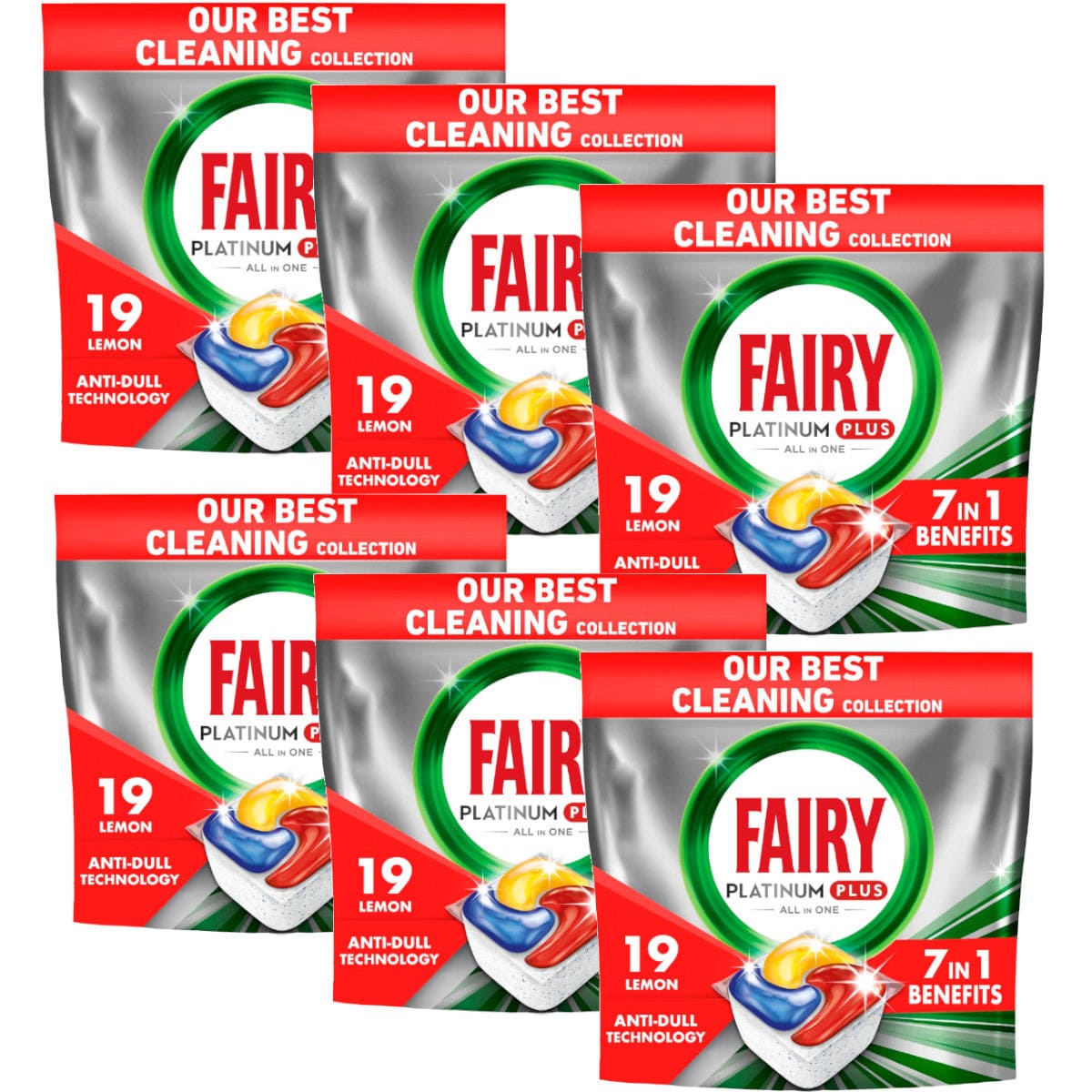 Produkt FAIRY Tabletki i kapsułki do zmywarki Kapsułki do zmywarki FAIRY Platinum Plus All in One Lemon 114 szt 002854