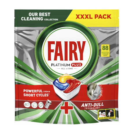 Produkt FAIRY Tabletki i kapsułki do zmywarki Kapsułki do zmywarki FAIRY Platinum Plus All in One Lemon 88 szt 002861