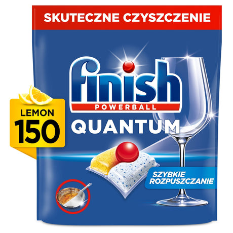 Produkt FINISH Tabletki i kapsułki do zmywarki Kapsułki do zmywarki FINISH Quantum All in 1 Lemon 150szt 003116