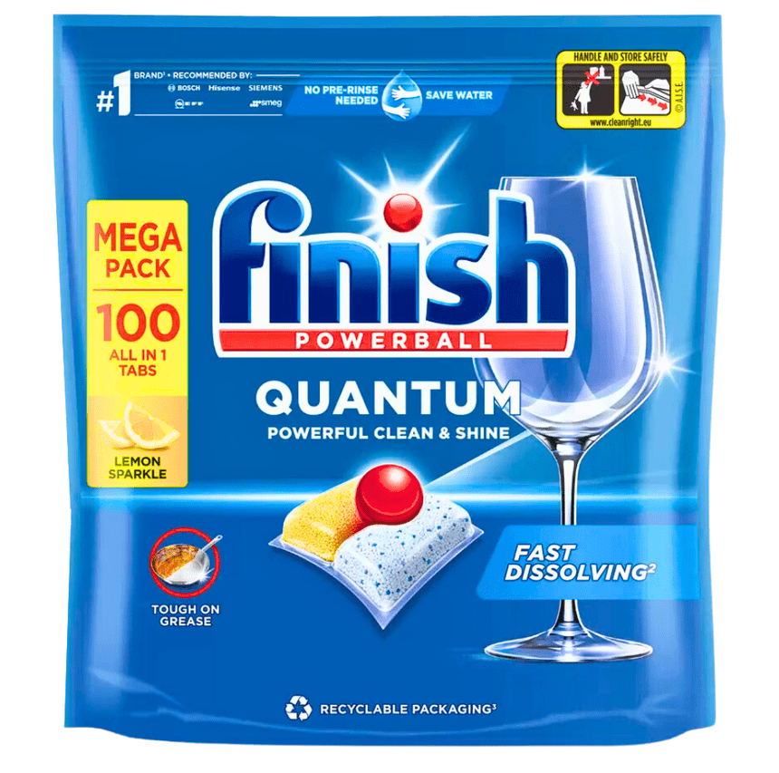 Produkt FINISH Tabletki i kapsułki do zmywarki Kapsułki do zmywarki FINISH Quantum All in One Lemon 100szt 003656