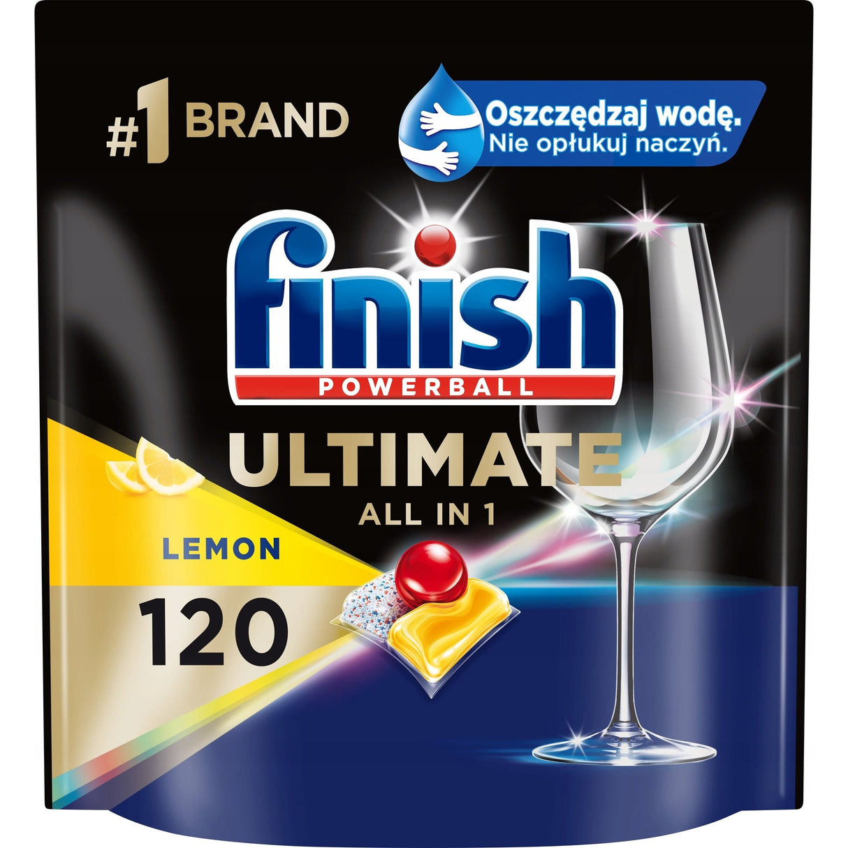 Produkt FINISH Tabletki i kapsułki do zmywarki Kapsułki do zmywarki FINISH Ultimate All in 1 Lemon 120szt 003119