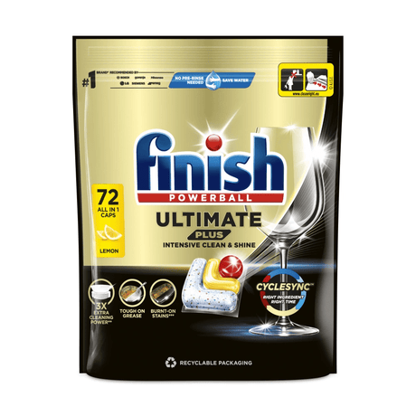 Produkt FINISH Tabletki i kapsułki do zmywarki Kapsułki do zmywarki FINISH Ultimate Plus All in One Lemon 72 szt 003009