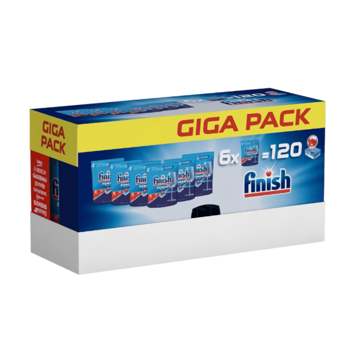 Produkt FINISH Tabletki i kapsułki do zmywarki Tabletki do zmywarki FINISH All in 1 Regular MEGA PROMO 6x20szt 023915