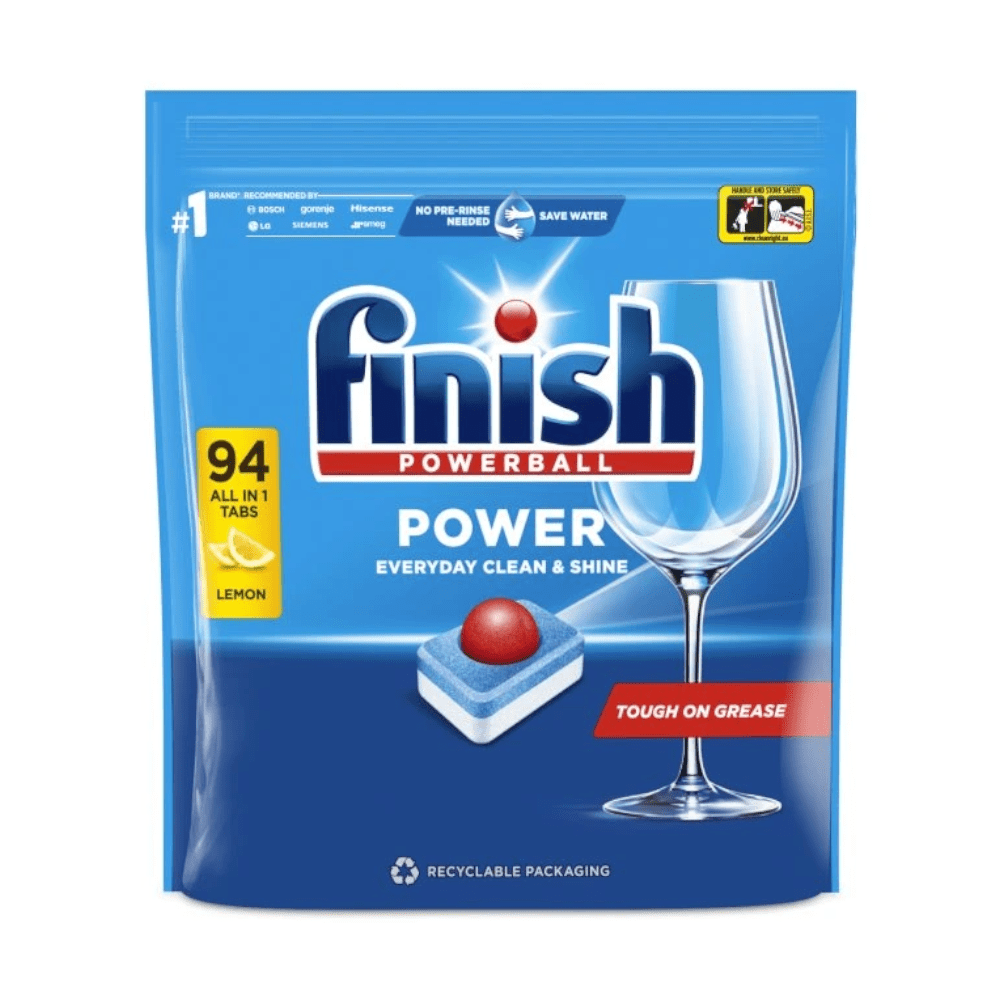 Produkt FINISH Tabletki i kapsułki do zmywarki Tabletki do zmywarki FINISH Powerball All in 1 Max Lemon 94szt 024740