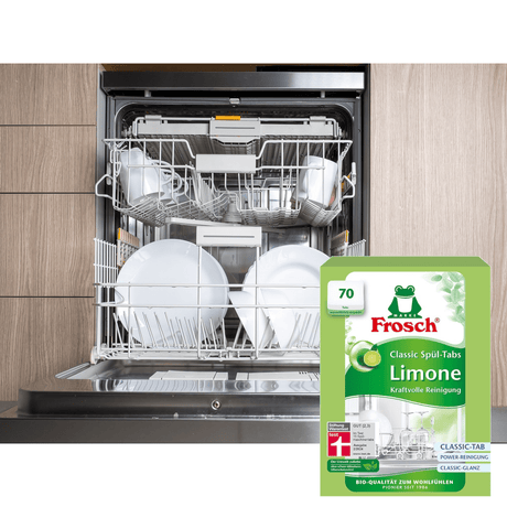 Produkt FROSCH Tabletki i kapsułki do zmywarki Tabletki do zmywarki FROSCH Classic Eco Tabs Lemon 70szt 035749