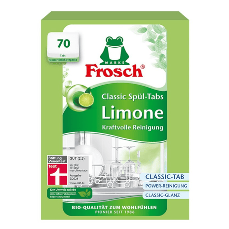 Produkt FROSCH Tabletki i kapsułki do zmywarki Tabletki do zmywarki FROSCH Classic Eco Tabs Lemon 70szt 035749